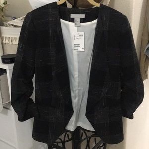Black Plaid Blazer